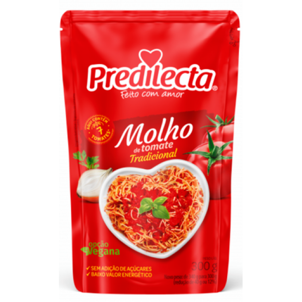 Molho de Tomate Tradicional Predilecta - Sache 300g